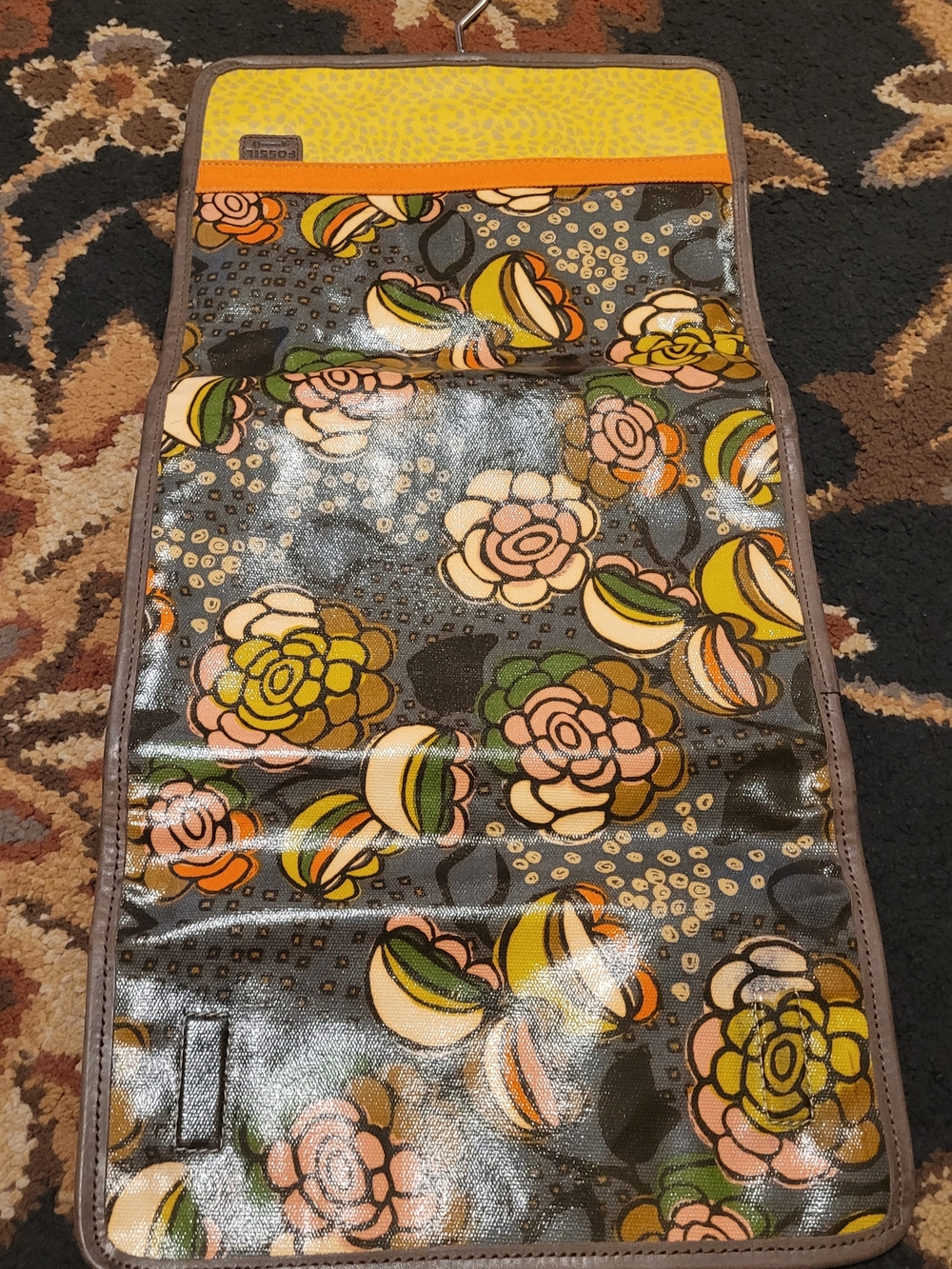 *last Call* Fossil Yellow and Orange Floral Travel Organizer